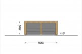 Doppelgarage aus Holz mit Flachdach SILVIA DUO F (34 mm + Holzverschalung), 6x6 m, 36 m² specification 2
