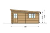 Holzgarage mit Flachdach MODERN S (44 mm), 3.6x5.4 m, 20 m² specification 5
