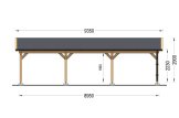 Carport aus Holz für 3 Autos CLASSIC TRIO, 5.95x8.95 m specification 5