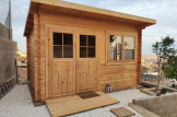 Gartenhaus aus Holz mit Flachdach LILLE (44 mm), 4x3 m, 12 m² customer 3