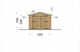 Holzgarage LORA (Elementbauweise), 3.2x5.2 m, 16.6 m² specification 2