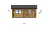 Gartenhaus aus Holz mit Terrasse OLIVIA S (34+34 mm), 6x6 m, 27 m² + 8 m² Terrasse specification 3