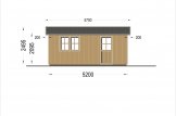 Holzgarage LORA (Elementbauweise), 3.2x5.2 m, 16.6 m² specification 3