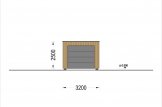 Holzgarage mit Flachdach SILVIA F (34 mm + Holzverschalung), 3.2x5.2 m, 16.6 m² specification 5