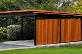 Carport aus Holz für 2 Autos mit L-förmiger Wand LUNA DUO F, 6x6 m customer 3