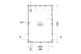 Holzgarage mit Flachdach MODERN S (44 mm), 3.6x5.4 m, 20 m² specification 1