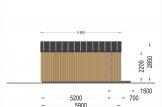 Gartenhaus aus Holz PIA (Elementbauweise), 5x5 m, 25 m² specification 5