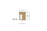 Gartenbüro PREMIUM S (Isoliert, 34 mm + Holzverschalung), 2x3 m, 5 m² specification 6