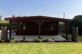 Carport aus Holz 3x6 m mit Schuppen (44 mm), 2x6 m customer 2