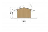 Holzgarage LORA (Elementbauweise), 3.2x5.2 m, 16.6 m² specification 4