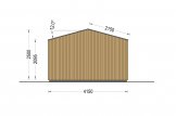 Gartenhaus aus Holz PIA (Isoliert, 34 mm + Holzverschalung), 4x3 m, 12 m² specification 4