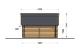 Holzgarage MISSISSIPPI (44 mm), 5x6 m, 30 m² specification 3