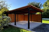 Carport aus Holz für 2 Autos mit Seitenwand LUNA DUO F, 6x6 m customer 2
