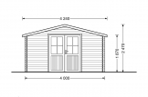 Gartenhaus aus Holz RENNES (34 mm), 4x3 m, 12 m² specification 2