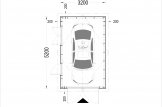 Holzgarage LORA (Elementbauweise), 3.2x5.2 m, 16.6 m² specification 1