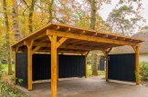 Carport aus Holz für 2 Autos mit Seitenwand LUNA DUO F, 6x6 m customer 3
