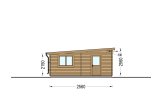 Holzgarage mit Flachdach MODERN (34 mm), 4x6 m, 21 m² specification 3