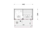 Gartensauna SERENE (34 mm + Holzverschalung), 4.5x2.5 m, 5 m² specification 1