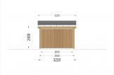 Carport aus Holz mit Seitenwand LUNA F, 3.2x6 m specification 4