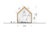 Blockbohlenhaus ALINA (Isoliert, 34 mm + Holzverschalung), 46 m² specification 7