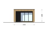 Gartenhaus aus Holz LAYLA (Isoliert, 34 mm + Holzverschalung), 4x3 m, 10 m² specification 2