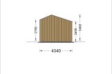 Gartenhaus aus Holz TONIA S (34 mm + Holzverschalung), 4x4 m, 16 m² specification 4