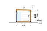 Gartenbüro PREMIUM (Extra Isoliert, 34 mm + Holzverschalung), 5x3 m, 15 m² specification 6