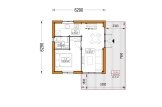 Kleines Holzhaus zum Wohnen SELIA RV (Isoliert, KfW55), 44 m² specification 1