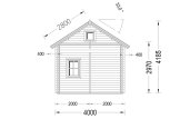 Blockbohlenhaus mit Schlafboden AVIGNON S (Extra Isoliert, 44+44 mm), 20 m² + 16 m² specification 5