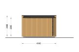 Gartenhaus aus Holz AMARA (34 mm + Holzverschalung), 4x3 m, 10 m² specification 4