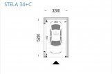 Holzgarage mit Flachdach SILVIA F (34 mm + Holzverschalung), 3.2x5.2 m, 16.6 m² specification 1