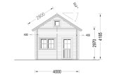 Blockbohlenhaus mit Schlafboden AVIGNON S (Extra Isoliert, 44+44 mm), 20 m² + 16 m² specification 3