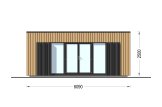 Gartenbüro PREMIUM (34 mm + Holzverschalung), 5.95x3 m, 16 m² specification 2