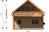 Blockbohlenhaus LANGON (120 mm) 108 m² mit extra Schneelast specification 5