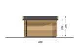 Gartenhaus aus Holz mit Flachdach LILLE (44 mm), 4x3 m, 12 m² specification 4