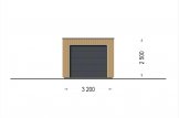 Holzgarage mit Flachdach STELA F (Elementbauweise), 3.2x5.2 m, 16.6 m² specification 2