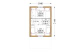 Blockbohlenhaus ALINA (Isoliert, 34 mm + Holzverschalung), 46 m² specification 2