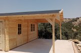Doppelgarage aus Holz MULTI (44 mm) 6x6 m mit Carport 3x6 m customer 1