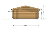 Gartenhaus aus Holz mit Terrasse OLIVIA S (34+34 mm), 6x6 m, 27 m² + 8 m² Terrasse specification 4
