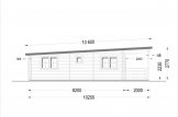 Blockbohlenhaus mit Flachdach und Terrasse HYMER (Isoliert, 44+44 mm), 42 m² + 10 m² specification 5