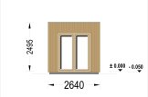 Gartensauna DELLA (34 mm + Holzverschalung), 2,6 x 2,6 m, 5 m² specification 5