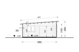 Doppelgarage aus Holz mit Flachdach MODERN (44 mm), 6x6 m, 36 m² specification 6