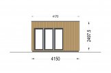 Gartenbüro PREMIUM (34 mm + Holzverschalung), 5x4 m, 20 m² specification 5