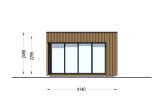 Gartenhaus aus Holz AMARA (Isoliert, 34 mm + Verschalung), 4x3 m, 10 m² specification 2