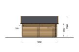 Doppelgarage aus Holz TWIN DUO (44 mm), 6x6 m, 36 m² specification 4