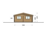 Holzgarage MULTI (44 mm) 4x6 m mit Doppelcarport 5.5x6 m specification 3