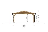 Carport aus Holz für 1 Auto CLASSIC, 5x5.7 m specification 2