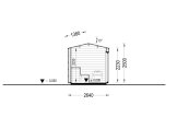 Gartensauna SERENE (34 mm + Holzverschalung), 3.3x2.5 m, 4.95 m² specification 6