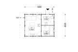 Blockbohlenhaus mit Schlafboden SCOOT S (34+34 mm), 27 m² + 9 m² specification 1