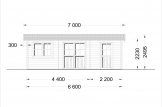 Gartenhaus aus Holz ELEONORA S (44 mm), 6.6x3 m, 19.8 m² specification 2